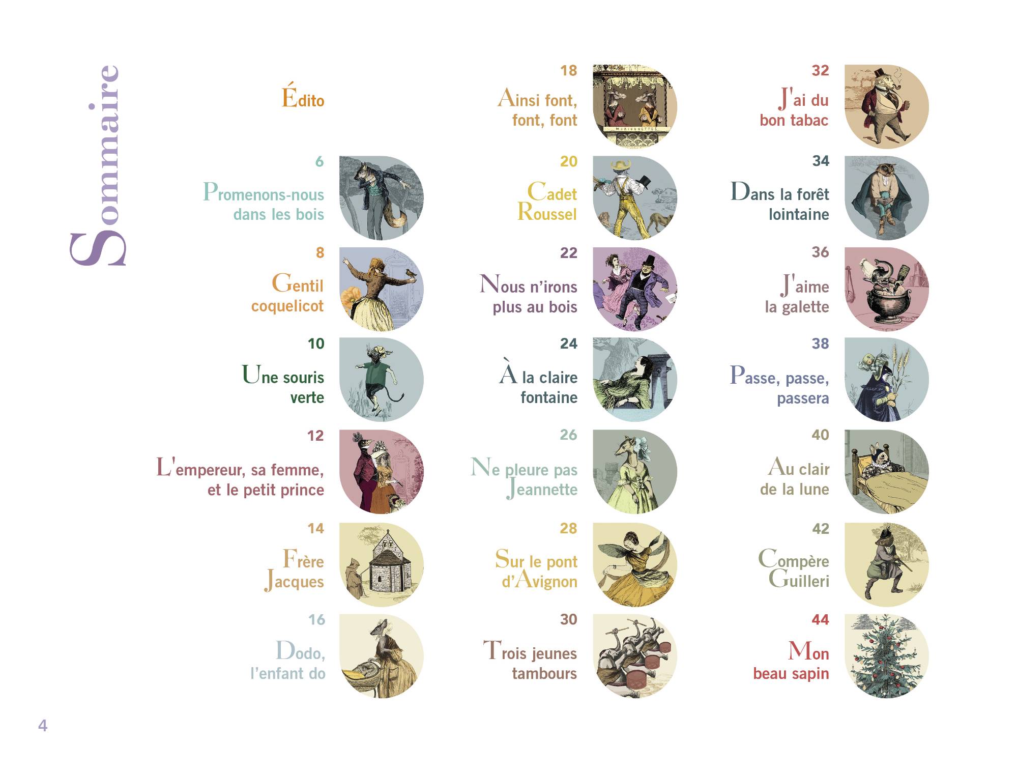 VILLANELLE  04 farandole sommaire